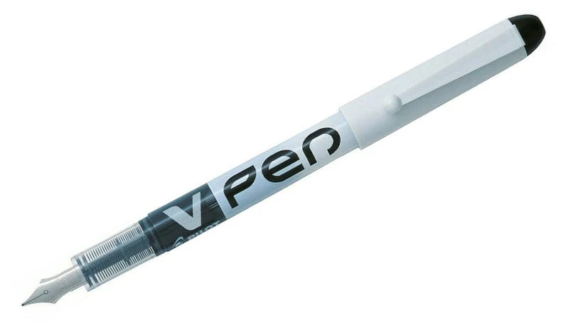 Pilot V-Pen Erasable Ink Fountain Pen Black Wallet of 3 - Image 2