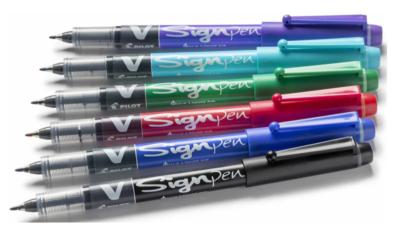 Pilot V Sign Fineliner Marker Pen SWVSP Assorted Set of 6 - Image 10