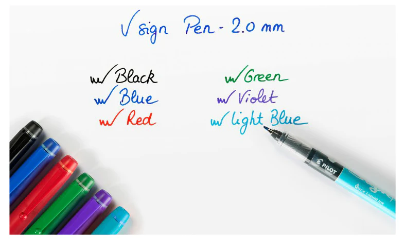 Pilot V Sign Fineliner Marker Pen SWVSP Assorted Set of 6 - Image 9