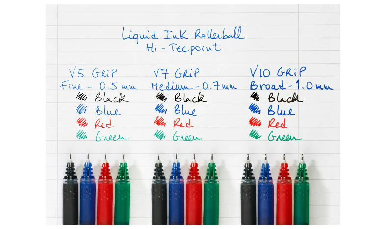 Pilot V7 Grip Hi-Tecpoint Rollerball Pen BXGPN-V7 - Image 8