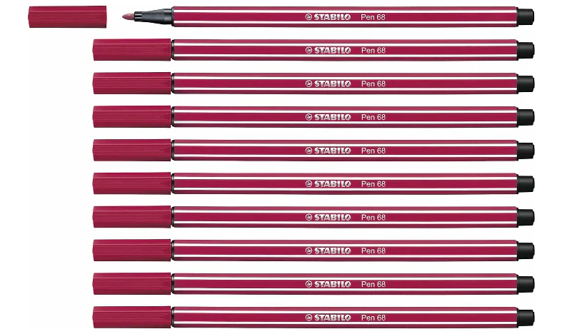 Premium Fibre-Tip Pen - STABILO Pen 68 - Assorted Colours - Packs of 10 - Image 12