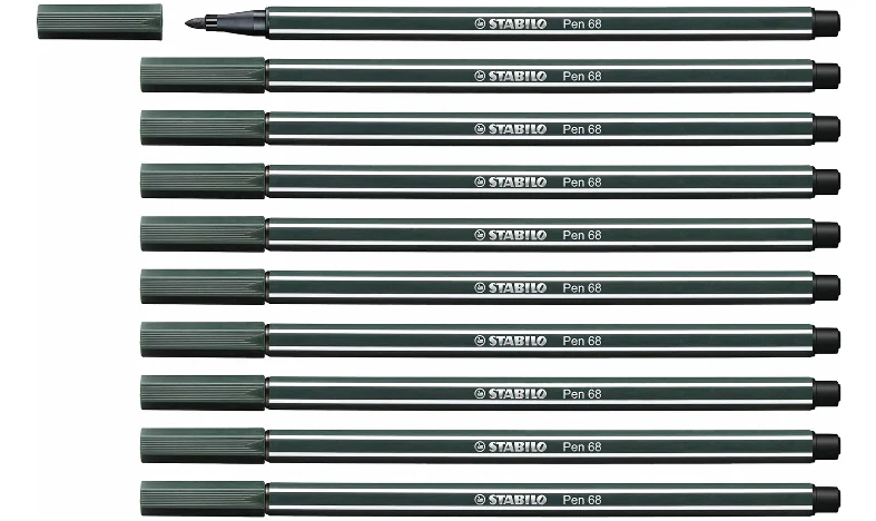 Premium Fibre-Tip Pen - STABILO Pen 68 - Assorted Colours - Packs of 10 - Image 14