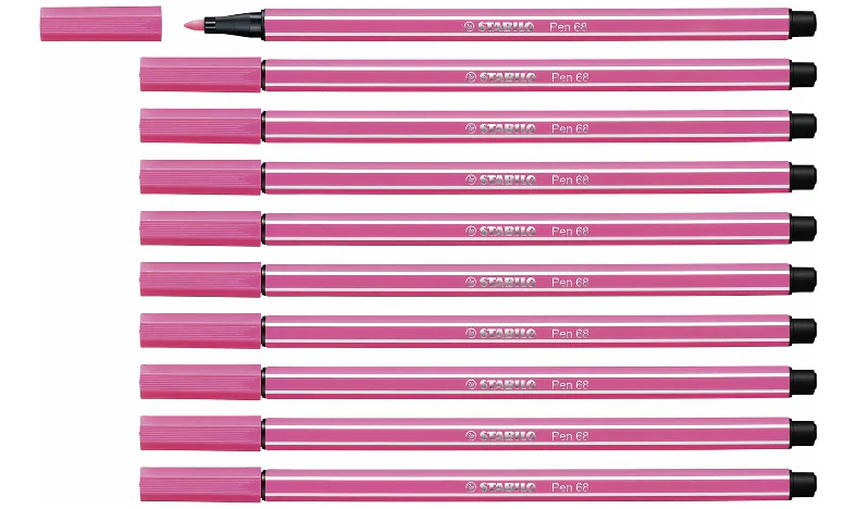 Premium Fibre-Tip Pen - STABILO Pen 68 - Assorted Colours - Packs of 10 - Image 18