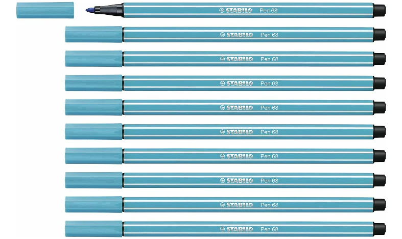 Premium Fibre-Tip Pen - STABILO Pen 68 - Assorted Colours - Packs of 10 - Image 24