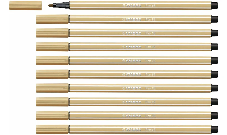 Premium Fibre-Tip Pen - STABILO Pen 68 - Assorted Colours - Packs of 10 - Image 30
