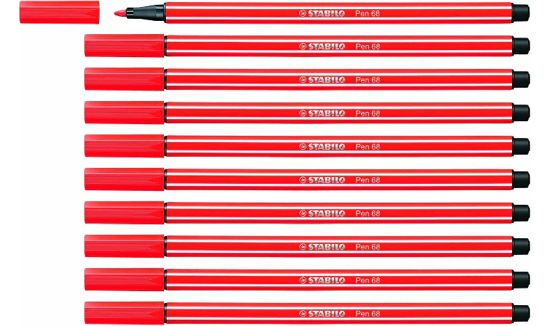 Premium Fibre-Tip Pen - STABILO Pen 68 - Assorted Colours - Packs of 10 - Image 32