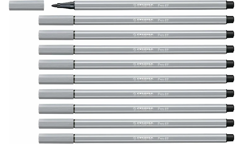 Premium Fibre-Tip Pen - STABILO Pen 68 - Assorted Colours - Packs of 10 - Image 36