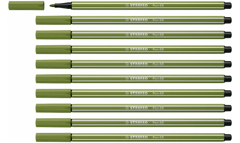 Premium Fibre-Tip Pen - STABILO Pen 68 - Assorted Colours - Packs of 10 - Image 37