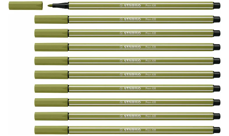 Premium Fibre-Tip Pen - STABILO Pen 68 - Assorted Colours - Packs of 10 - Image 38