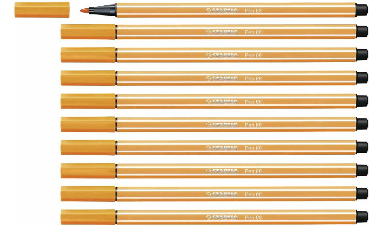 Premium Fibre-Tip Pen - STABILO Pen 68 - Assorted Colours - Packs of 10 - Image 46