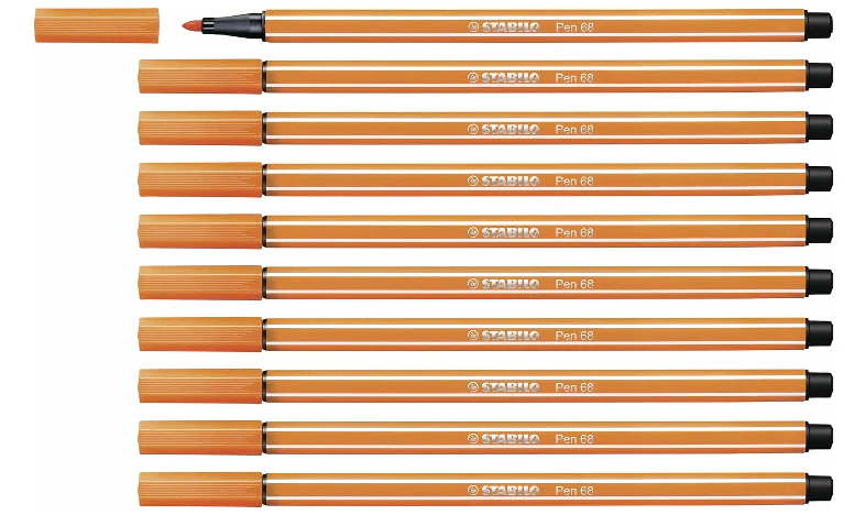 Premium Fibre-Tip Pen - STABILO Pen 68 - Assorted Colours - Packs of 10 - Image 47