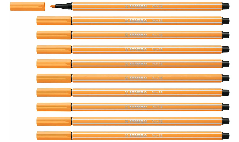 Premium Fibre-Tip Pen - STABILO Pen 68 - Assorted Colours - Packs of 10 - Image 48
