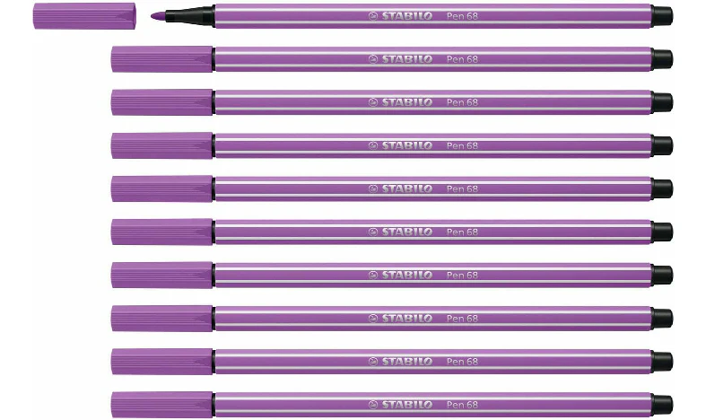 Premium Fibre-Tip Pen - STABILO Pen 68 - Assorted Colours - Packs of 10 - Image 52