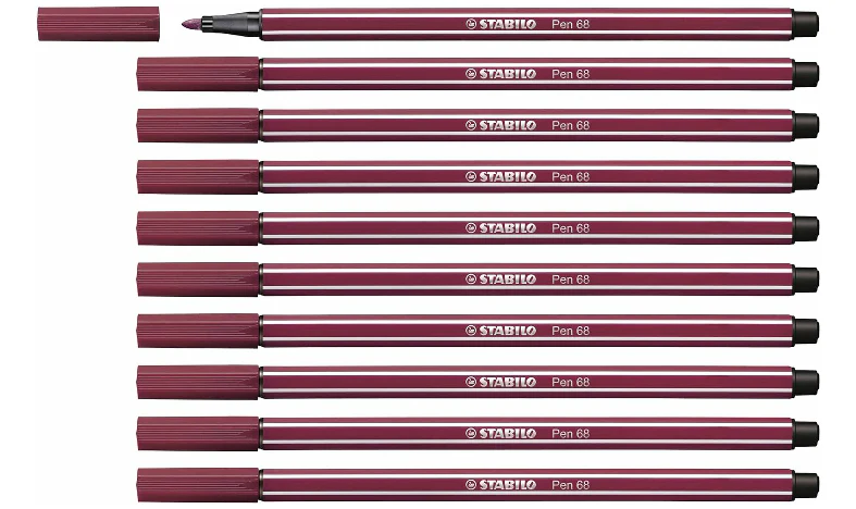 Premium Fibre-Tip Pen - STABILO Pen 68 - Assorted Colours - Packs of 10 - Image 54
