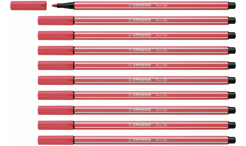 Premium Fibre-Tip Pen - STABILO Pen 68 - Assorted Colours - Packs of 10 - Image 56