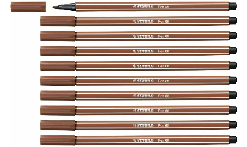 Premium Fibre-Tip Pen - STABILO Pen 68 - Assorted Colours - Packs of 10 - Image 57