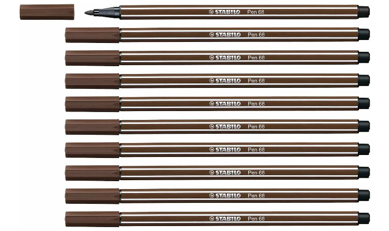 Premium Fibre-Tip Pen - STABILO Pen 68 - Assorted Colours - Packs of 10 - Image 6