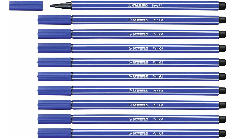 Premium Fibre-Tip Pen - STABILO Pen 68 - Assorted Colours - Packs of 10 - Image 62