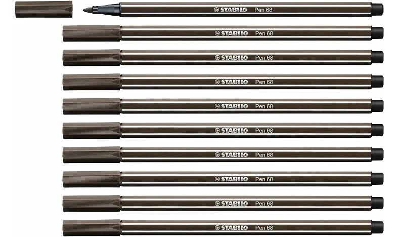 Premium Fibre-Tip Pen - STABILO Pen 68 - Assorted Colours - Packs of 10 - Image 63