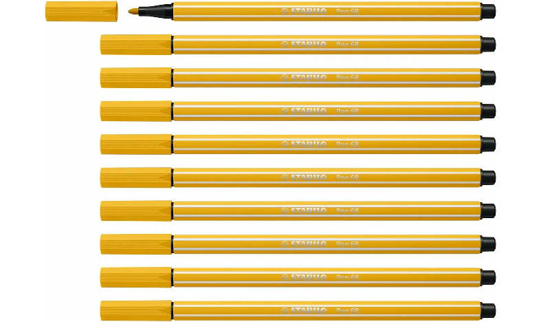Premium Fibre-Tip Pen - STABILO Pen 68 - Assorted Colours - Packs of 10 - Image 8