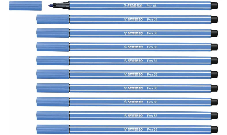 Premium Fibre-Tip Pen - STABILO Pen 68 - Assorted Colours - Packs of 10 - Image 9