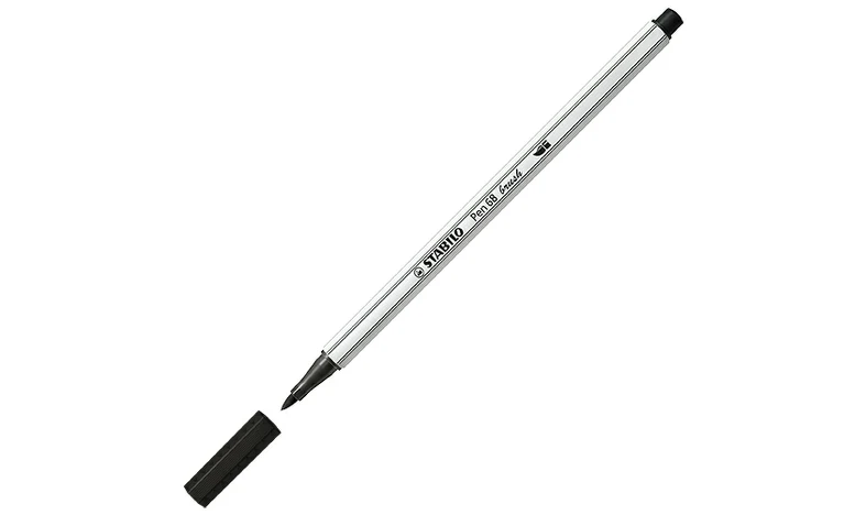 Premium Fibre-Tip Pen with Brush Tip - STABILO Pen 68 brush - ARTY - Pack of 18 - Assorted Colours - Image 2