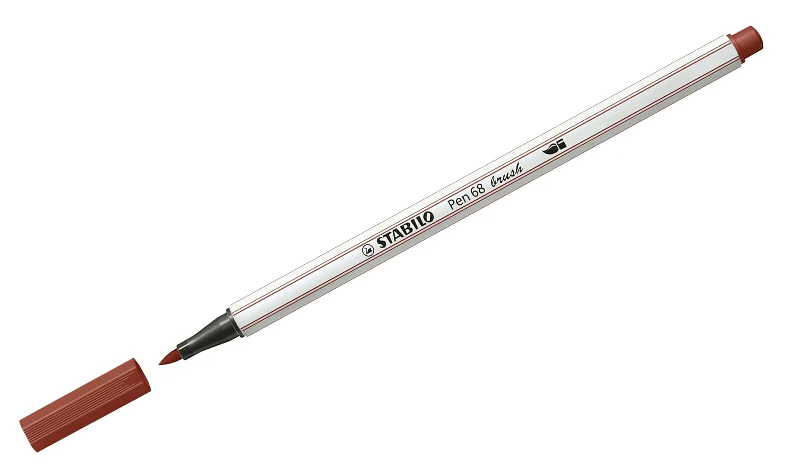 Premium Fibre-Tip Pen with Brush Tip - STABILO Pen 68 Brush - Assorted Pack Sizes & Colours - Image 27