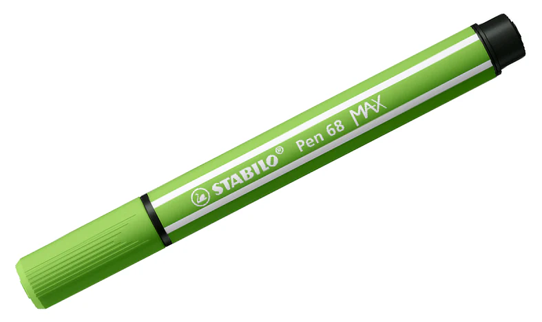 Premium Fibre-Tip Pen with Chisel Tip - STABILO Pen 68 MAX - ARTY - Pack of 18 - Assorted Colours - Image 2