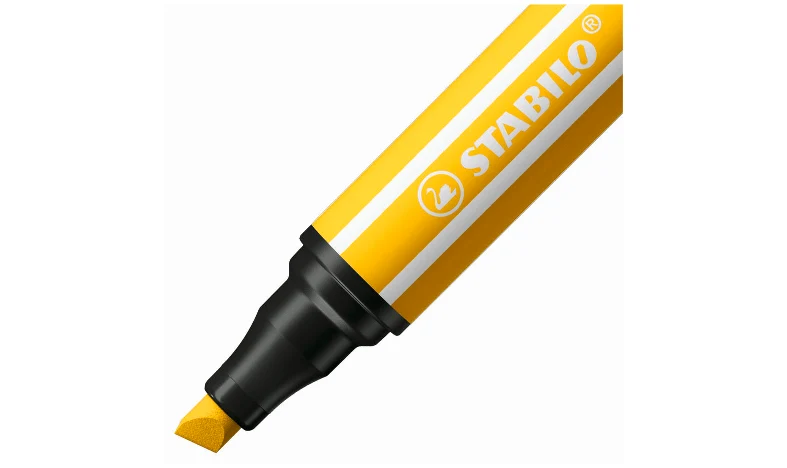 Premium Fibre-Tip Pen with Chisel Tip - STABILO Pen 68 MAX - ARTY - Pack of 6 - Assorted Colours - Image 4