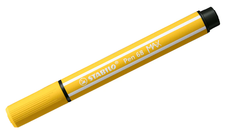 Premium Fibre-Tip Pen with Chisel Tip - STABILO Pen 68 MAX - ARTY - Pack of 6 - Assorted Colours - Image 5