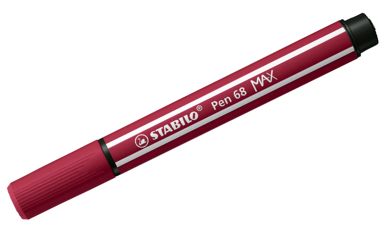Premium Fibre-Tip Pen with Chisel Tip - STABILO Pen 68 MAX - ARTY - Tin of 20 - Assorted Colours - Image 3