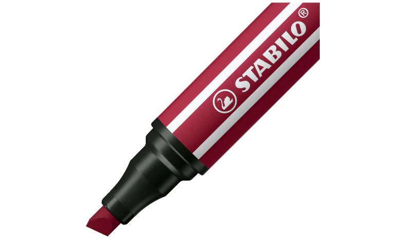 Premium Fibre-Tip Pen with Chisel Tip - STABILO Pen 68 MAX - ARTY - Tin of 20 - Assorted Colours - Image 4
