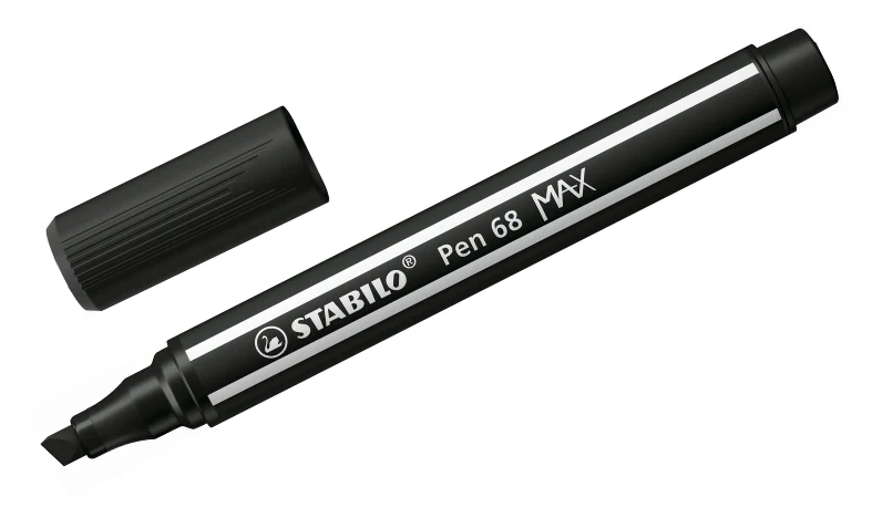 Premium Fibre-Tip Pen with Chisel Tip - STABILO Pen 68 MAX - Assorted Pack Sizes & Colours - Image 4