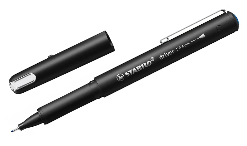 Premium Fineliner - STABILO dr!ver - Fine - Pack of 1 - Blue - Image 3