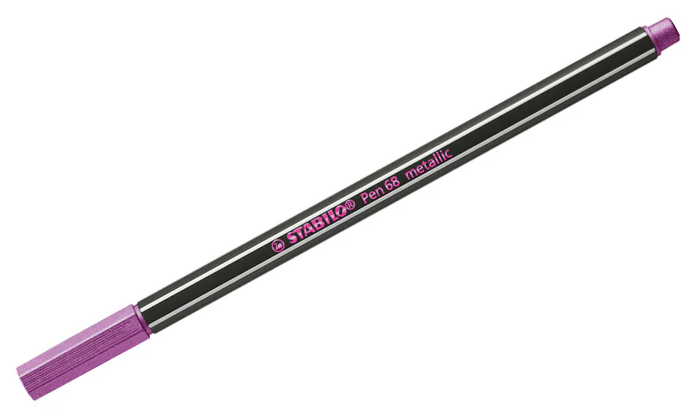 Premium Metallic Fibre-Tip Pen - STABILO Pen 68 metallic - Pack of 6 - Assorted Colours - Image 3
