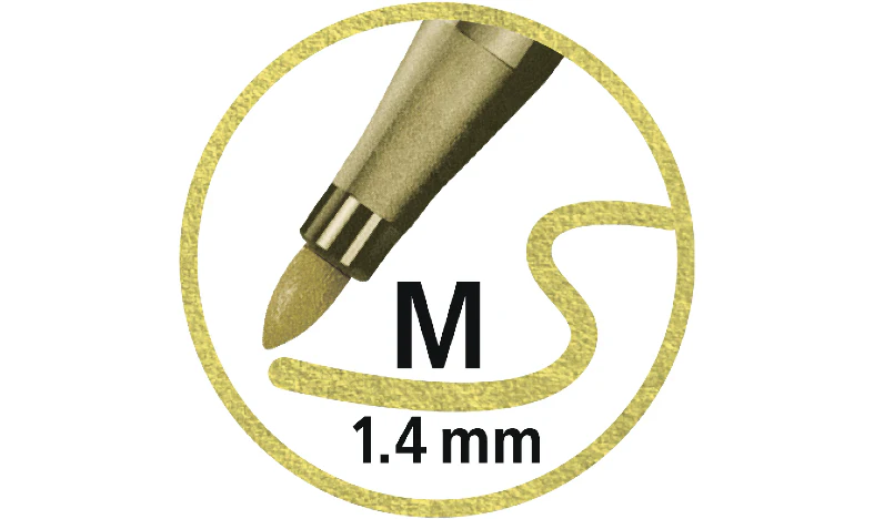 Premium Metallic Fibre-Tip Pen - STABILO Pen 68 metallic - Pack of 6 - Assorted Colours - Image 7
