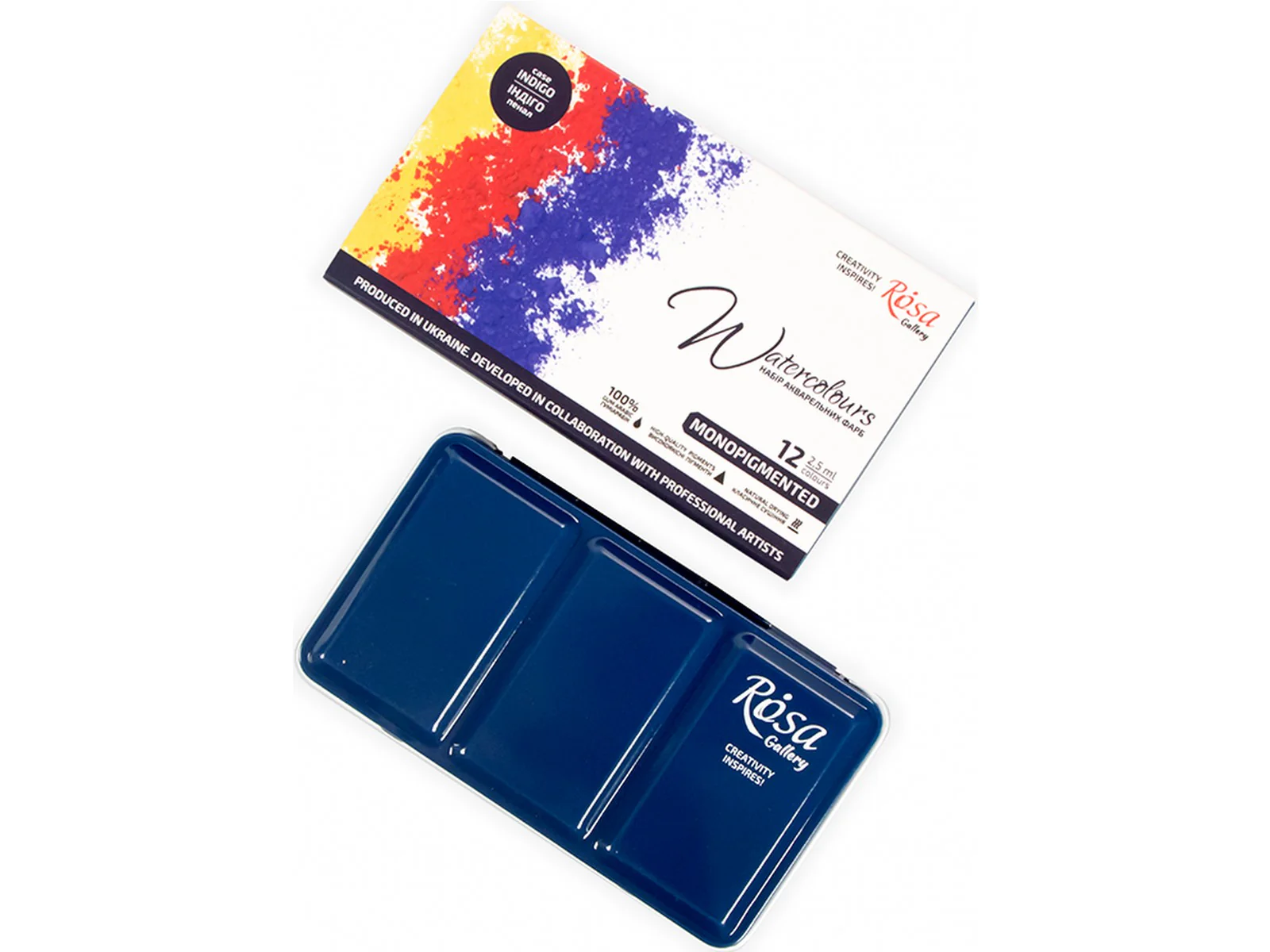 Rosa Gallery Watercolour Paint Set – Monopigmented 12 Colours - Image 3