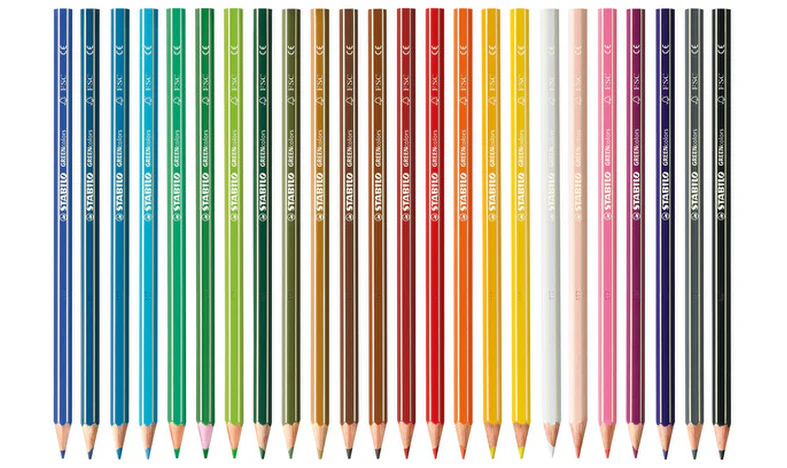 Eco-Friendly Colouring Pencil - STABILO GREENcolors ARTY - Pack of 24 - Assorted Colours - Image 3