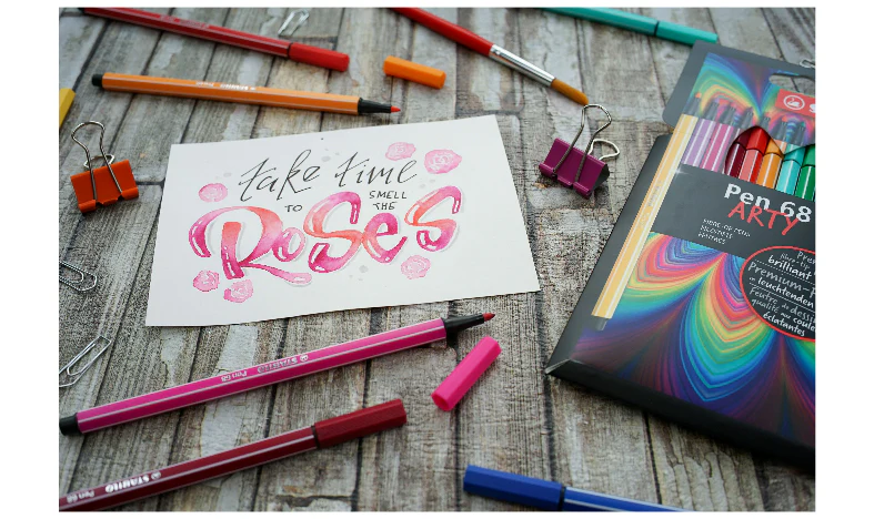 Premium Fibre-Tip Pen - STABILO Pen 68 - ARTY - Pack of 12 - Assorted Colours - Image 5