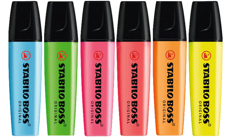 Highlighter - STABILO BOSS ORIGINAL - Pack of 6 - Assorted Colours - Image 4