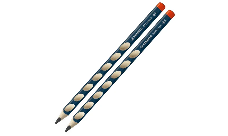 Ergonomic Graphite Pencil - STABILO EASYgraph - Left or Right Handed - Pack of 2 - Petrol - HB - Image 4