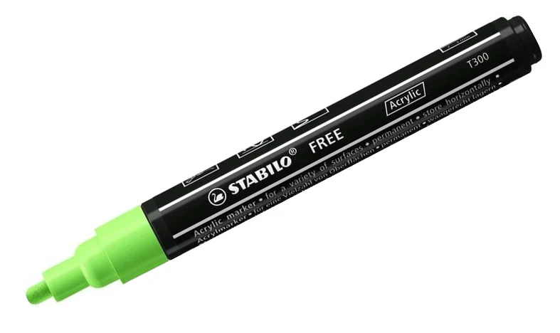 Acrylic Marker - STABILO Free Acrylic T300 2-3mm Bullet Tip - Assorted Pack Sizes and Colours - Image 14