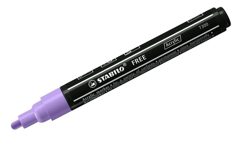 Acrylic Marker - STABILO Free Acrylic T300 2-3mm Bullet Tip - Assorted Pack Sizes and Colours - Image 15