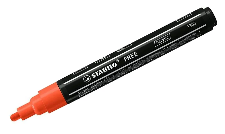 Acrylic Marker - STABILO Free Acrylic T300 2-3mm Bullet Tip - Assorted Pack Sizes and Colours - Image 16