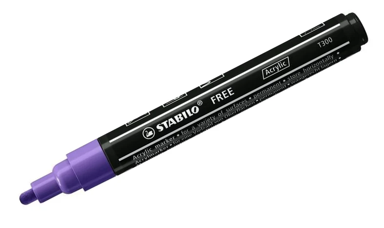 Acrylic Marker - STABILO Free Acrylic T300 2-3mm Bullet Tip - Assorted Pack Sizes and Colours - Image 24
