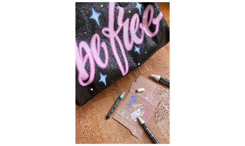 Acrylic Marker - STABILO FREE Acrylic - T300 2-3 mm Bullet Tip Candy - Wallet of 5 - Assorted Colours - Image 11