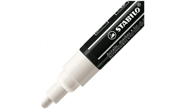 Acrylic Marker - STABILO FREE Acrylic - T300 2-3 mm Bullet Tip Candy - Wallet of 5 - Assorted Colours - Image 3