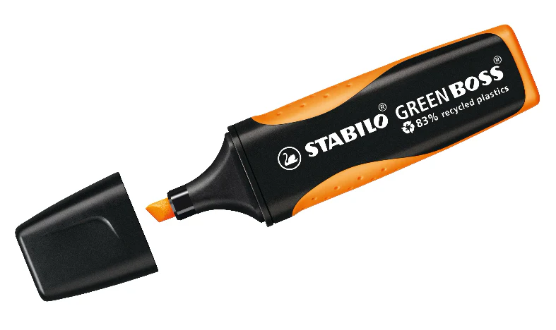 Eco-Friendly Highlighter - STABILO GREEN BOSS - Assorted Pack Sizes and Colours - Image 2