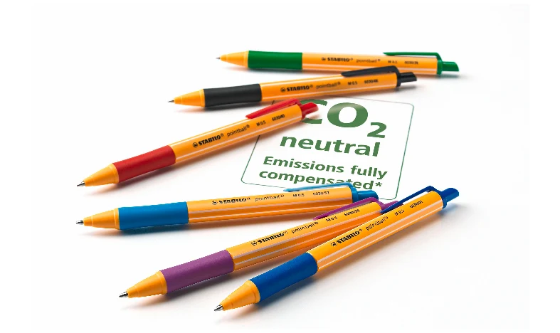 Ballpoint Pen - STABILO pointball - Pack of 6 - Red, Blue, Black, Green, Turquoise, Lilac - Image 4