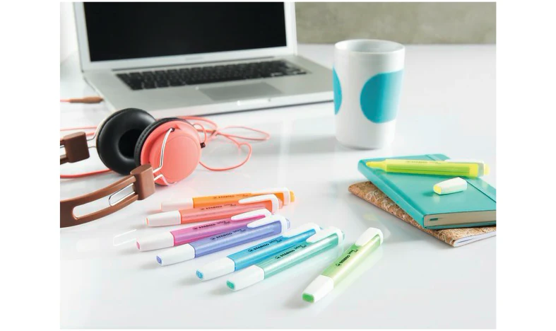 Highlighter - STABILO swing cool - Pack of 4 - Yellow, Green, Blue, Pink - Image 6